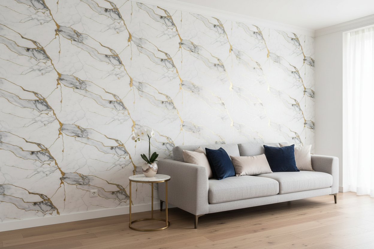 PVC Rolle selbstklebend – Marmor Design