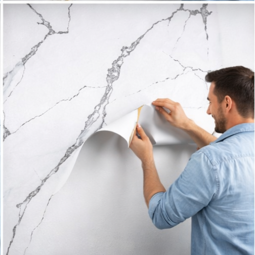 PVC Rolle selbstklebend – Marmor Design