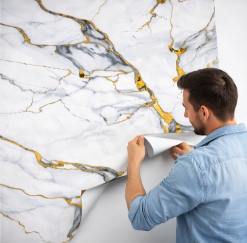 PVC Rolle selbstklebend – Marmor Design