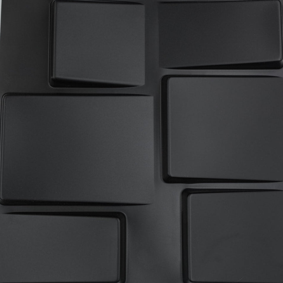 Geometrische 3D-Wandpaneele[Schwarz]   50×50Cm
