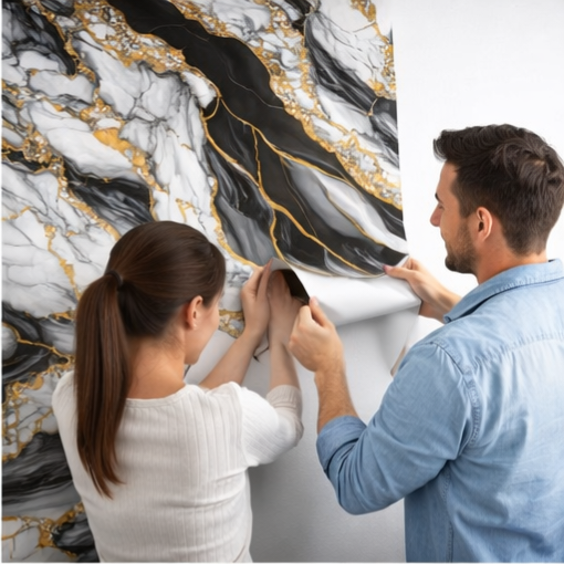 PVC Rolle selbstklebend – Marmor Design