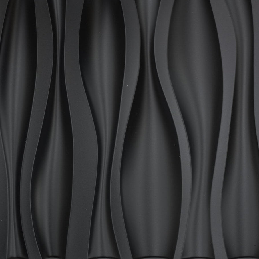 3D-Wellenstruktur [Schwarz]       50×50cm