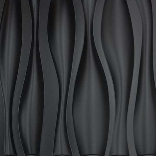 3D-Wellenstruktur [Schwarz]       50×50cm