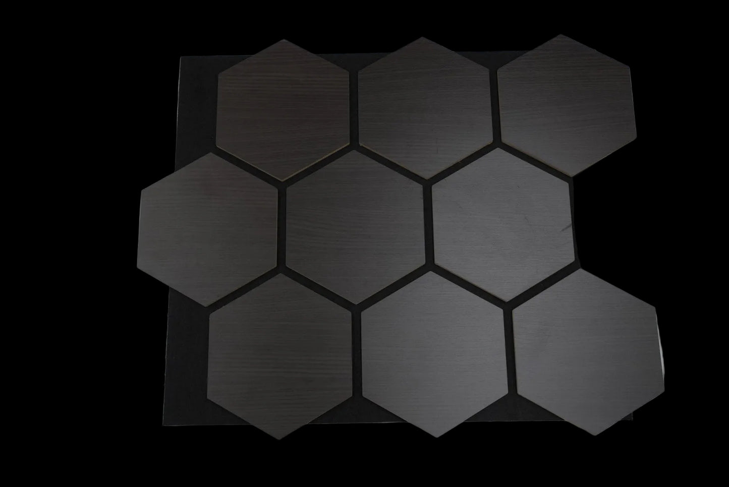 3D Holzpaneele[Schwarz] 80×70cm