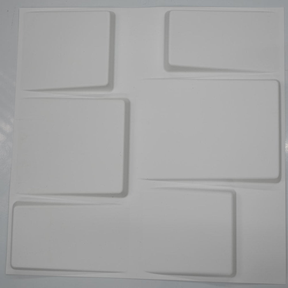 Geometrische 3D-Wandpaneele[Weiss]           50×50cm