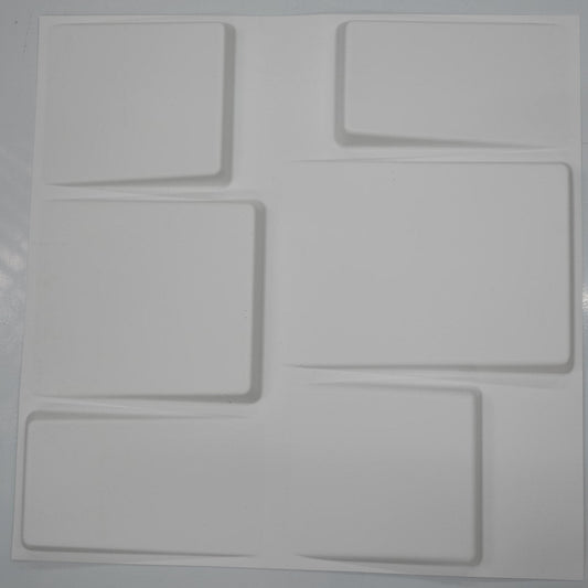 Geometrische 3D-Wandpaneele[Weiss]           50×50cm