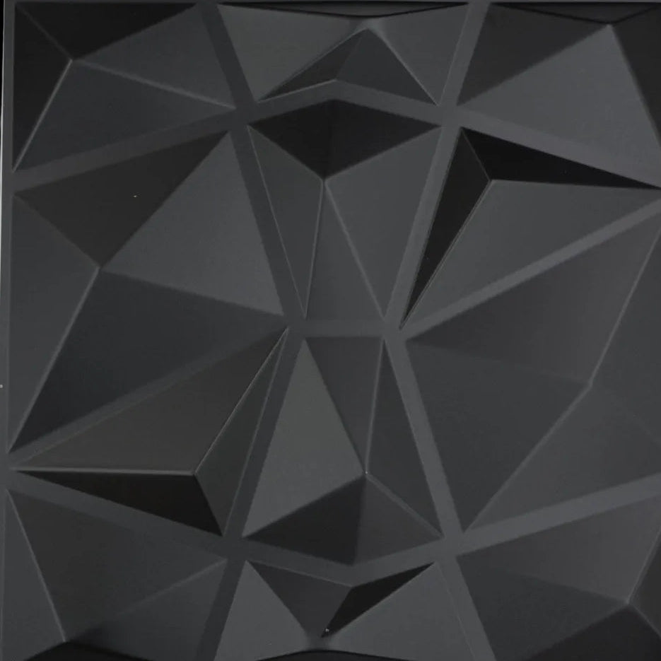 3D-Wandpaneele Facet[Schwarz]   50×50cm